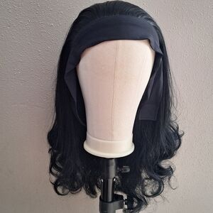 Black Headband Wig With Curly Ends 20" Inch